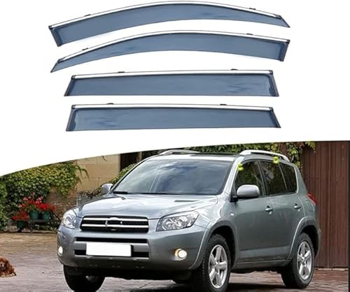 KORSE 4 Stück Auto Windabweiser FüR Toyota RAV4 2006-2012, Seitenfenster Schutz Vor Wind Regen Sonnenschutz Beschlagfrei von KORSE