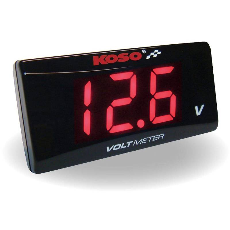 Voltmeter Koso Super Slim Style 8-18 Volt rot von KOSO