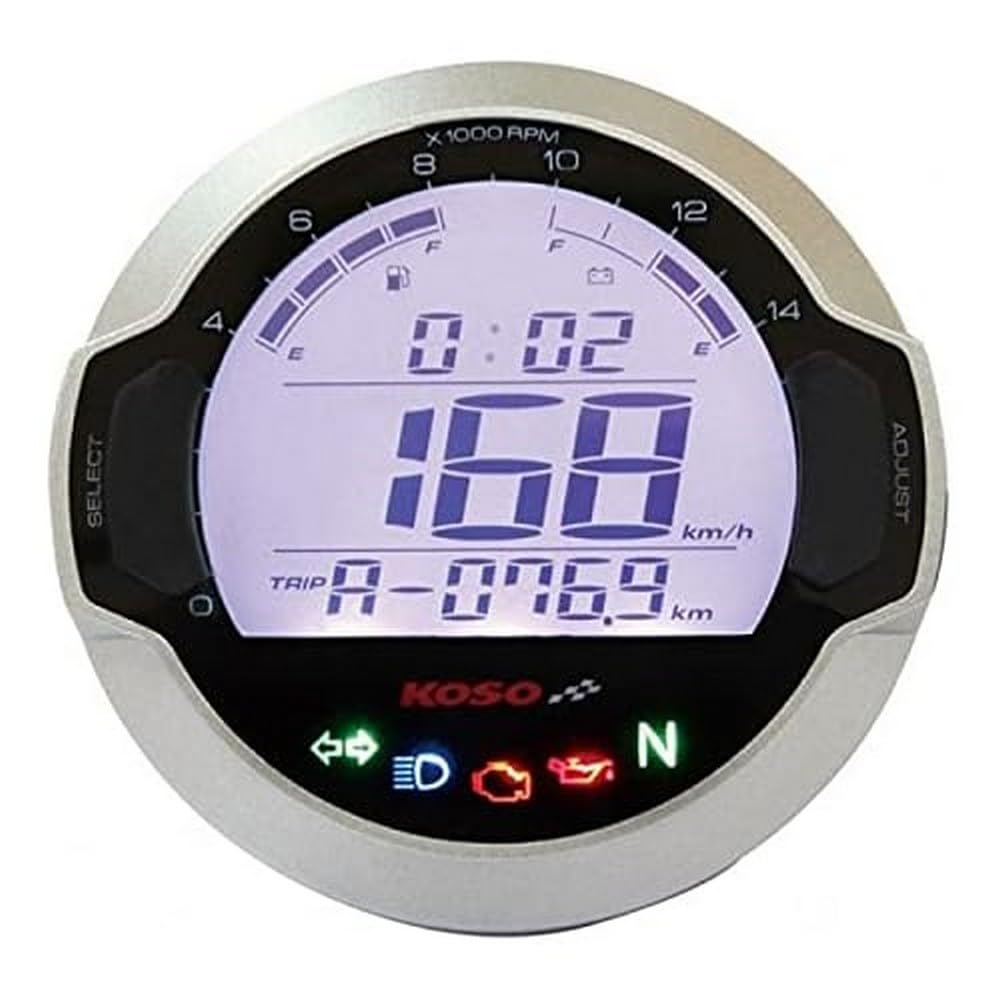 Motodak KOSO D64 GP Style Digitaler LCD-Tachometer, multifunktional, multifunktional von KOSO