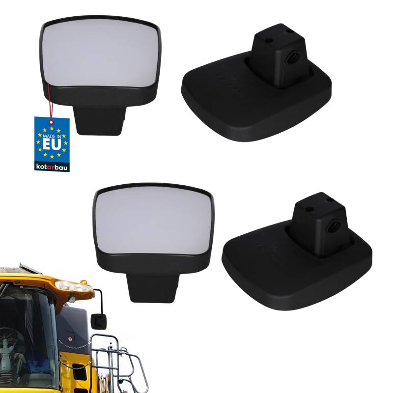 KOTARBAU® 2er Set Panorama-Universalspiegel für Traktor Außenspiegel 215 x 160 mm LKW Traktor-Spiegel Rückspiegel Traktor Spiegel Wohnmobil Teleskopspiegel Autospiegel Anhänger Landmaschinenspiegel von KOTARBAU