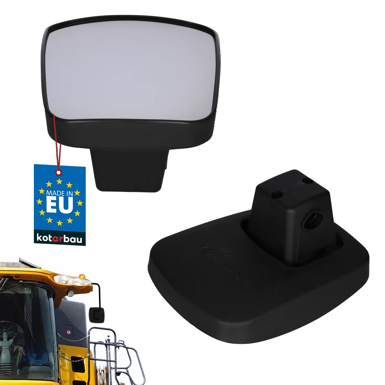 KOTARBAU® Panorama-Universalspiegel für Traktor Außenspiegel 215 x 160 mm LKW Traktor-Spiegel Rückspiegel Traktor Spiegel Wohnmobil Teleskopspiegel Autospiegel Anhänger Landmaschinenspiegel von KOTARBAU