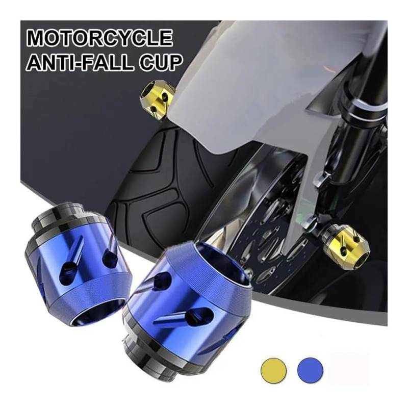 Motorrad Anti-Fallen Ball 2Pcs Motorrad Slider Protector Vorne Hinten Gabel Rad Crash Protector Anti-Fallen Rahmen Motorrad Modifikation Zubehör von KOTGBEWM