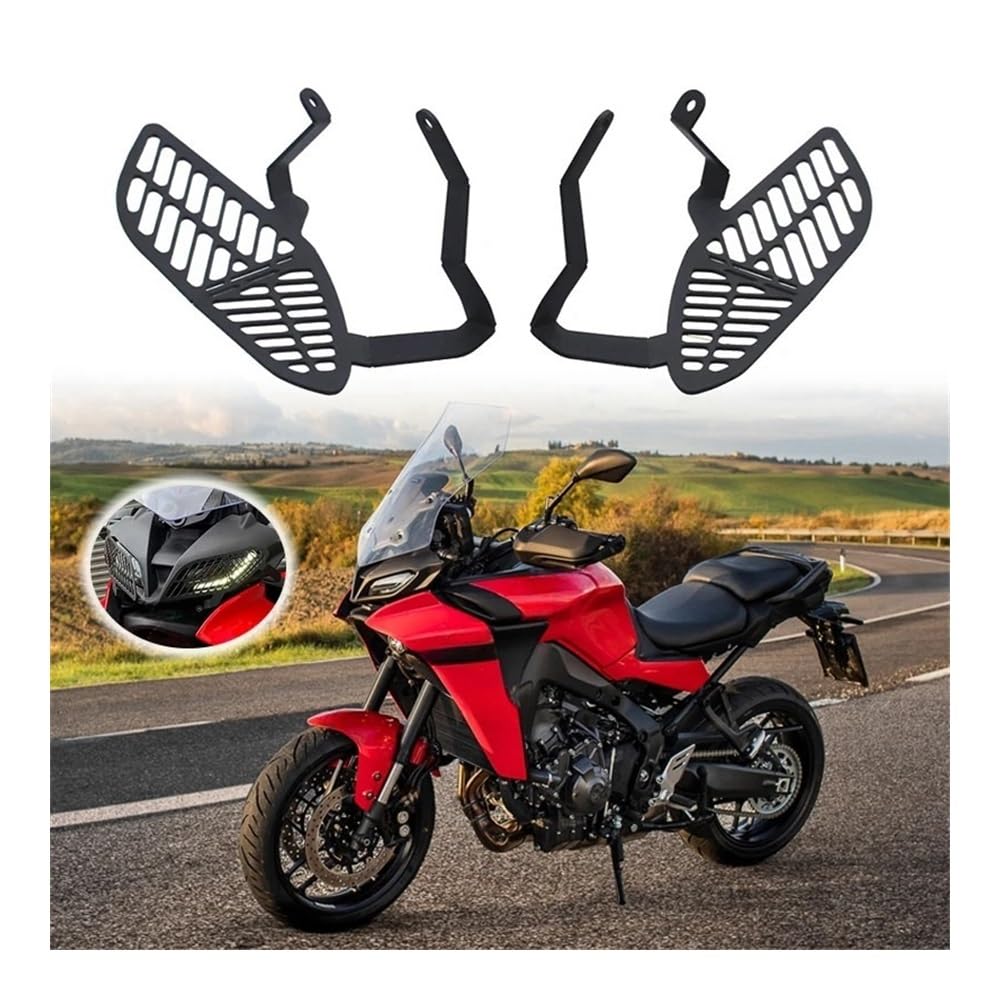 Motorrad Scheinwerfer Schutz Abdeckung1 Für Ya&maha Tracer 9 GT 9GT TRACER9 900 900GT 2021 2022 Scheinwerfer Schild Schutzfolie Scheinwerfer Mesh Grille Abdeckung Motorrad von KOTGBEWM