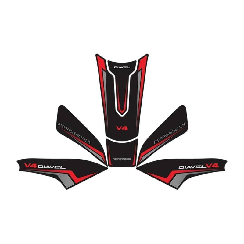 Motorrad-Tank-Aufkleber Für Du&Cati DIAVEL V4 2023 Jahre Motorrad Accessoreis Kraftstoff Tank Aufkleber Kits Bike Gas Pad Decals von KOTGBEWM