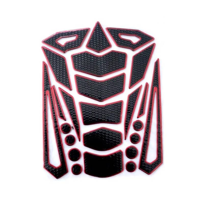 Motorrad-Tank-Aufkleber Universal 3D PVC Fishbone Aufkleber Gas Heizöl Tank Pad Schutz Abdeckung Decals Motorrad Tank Pad Aufkleber Zubehör Teile von KOTGBEWM