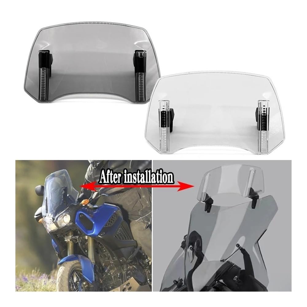 Motorrad Windabweiser Motorrad Windschutzscheibe Verlängerung Spoiler Windschutz Air Deflektor Für Ya&maha XT660Z XT1200Z/ZE Tenere TDM900 850 TDR250 von KOTGBEWM