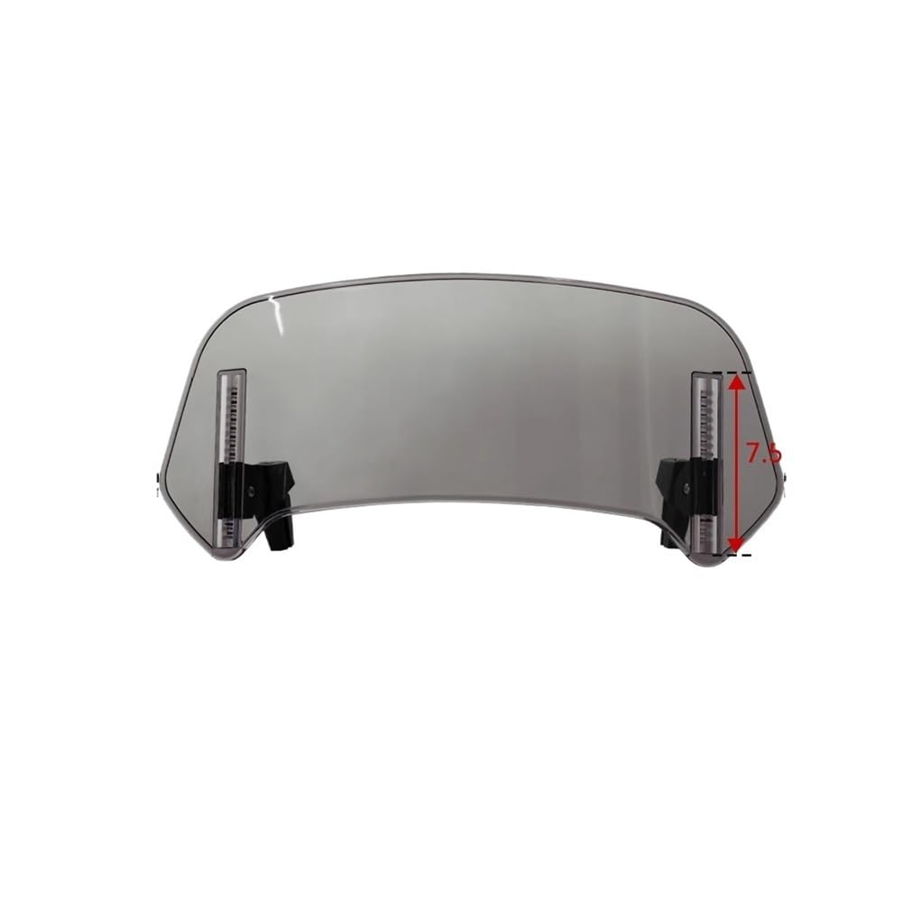 Motorrad Windabweiser Universal Motorrad Verlängerung Einstellbare Spoiler Clamp-Auf Windschutzscheibe Windabweiser Für B&M&W Für Ka&wasaki Für Ya&maha Für Ho&nda Für Suzuki von KOTGBEWM