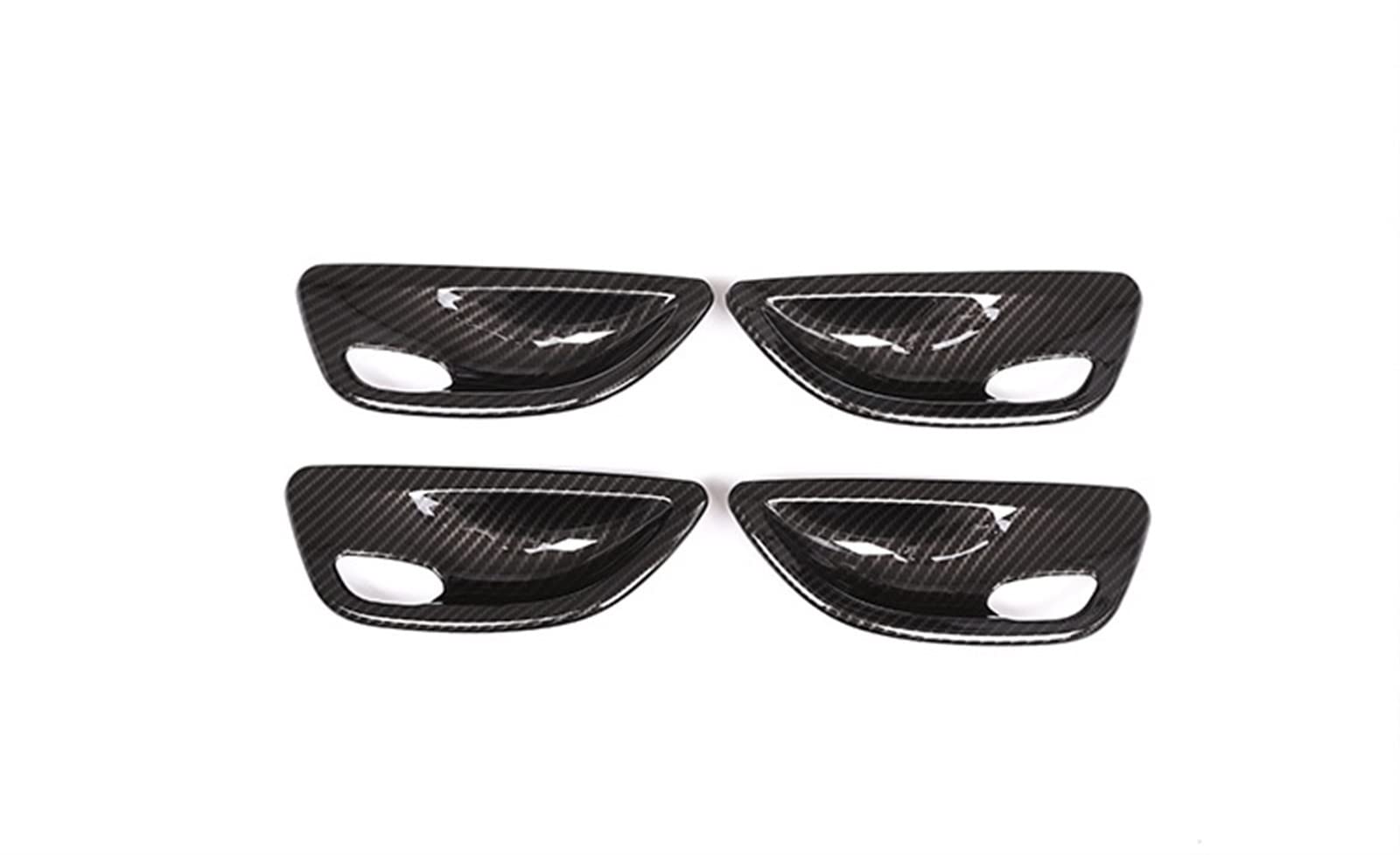 KOZMEN Fit for BMW 5 Series F10 F11 2010-17 Auto Links Rechts Innen Türgriff Schüssel Abdeckung Trim ABS Carbon Faser Textur Innen Zubehör Aufkleber für den Rahmen des inneren Türgriffs (Size : Carbo von KOZMEN