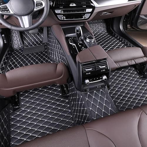 Autofussmatten für Bentley Continental GT 2004-2012, Vollständige Abdeckung Fussmatten Auto - Leder Allwetter-Material, 360° Hochrand & rutschfeste Oberfläche,C/Black-3 von KPIRXO