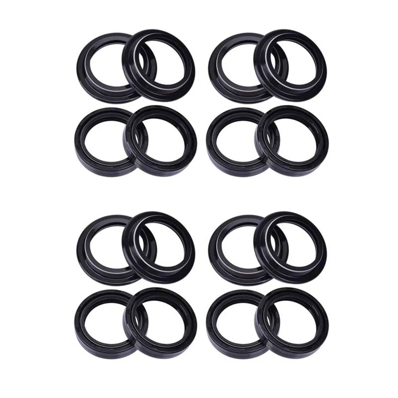 41mm Motorrad Vorne Schock Gabel Dämpfer Öl Dichtung Staub Abdeckung Lip for 1800 FLHRSE5 CVO 1584 FLHRS ROAD KING CUSTOM(8pc Seal 8pc Cover) von KPJFZFEY