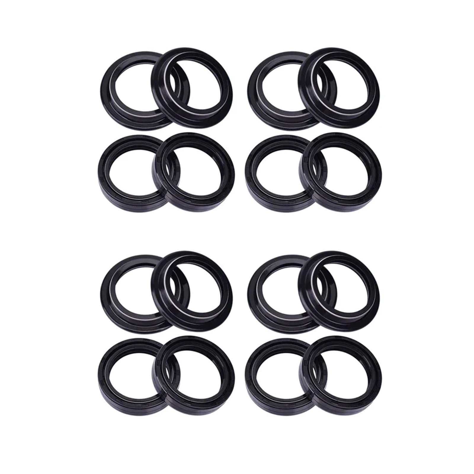 41mm Motorrad Vorne Schock Gabel Dämpfer Öl Dichtung Staub Abdeckung Lip for FLSTSE3 1800 FLSTSE2 CVO SOFTAIL CABRIO(8pc Seal 8pc Cover) von KPJFZFEY