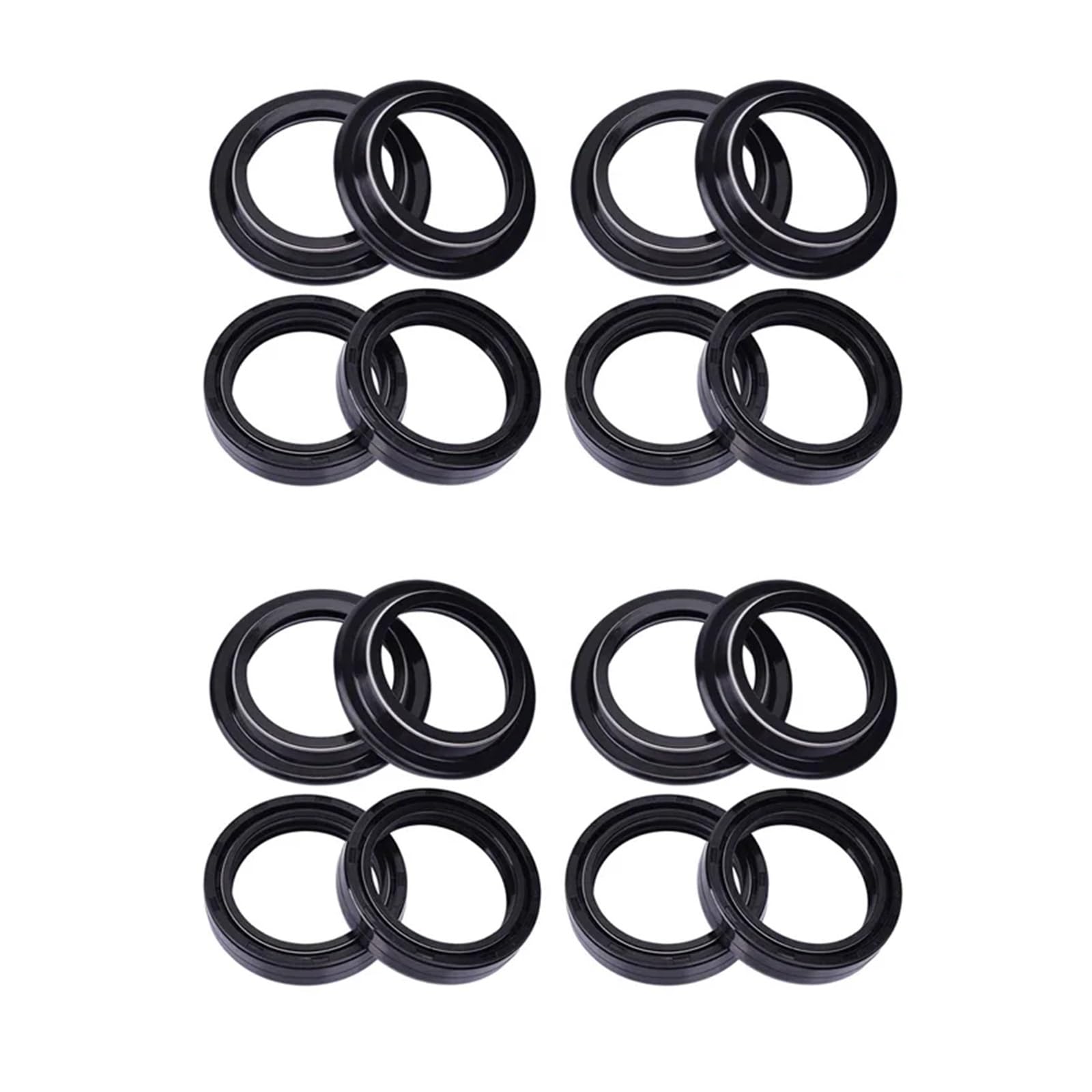 Motorrad Vorne Schock Gabel Dämpfer Öl Dichtung & Staub Abdeckung Lip for 1800 FLHTCUSE7 CVO ULTRA CLASSIC ELECTRA GLIDE(8pc Seal 8pc Cover) von KPJFZFEY