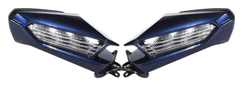 Motorradspiegel Für Goldwing GL1800 2018-2023 Motorrad Rückspiegel Blinker Klare Linse Rückspiegel Rückseitenspiegel(Blau) von KPKDCDNTF