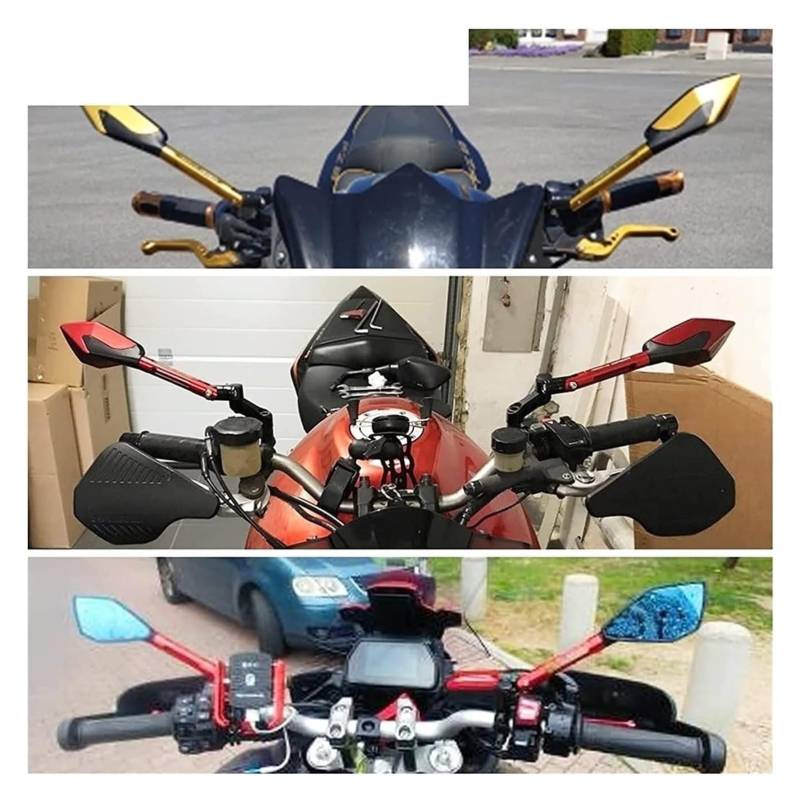 Motorradspiegel Für R1200 GS LC R1200GS R 1200GS ADV Für Abenteuer 2018 2020 Motorrad-Lenker-Rückspiegel, Blauer Blendschutzspiegel Rückseitenspiegel(rot) von KPKDCDNTF