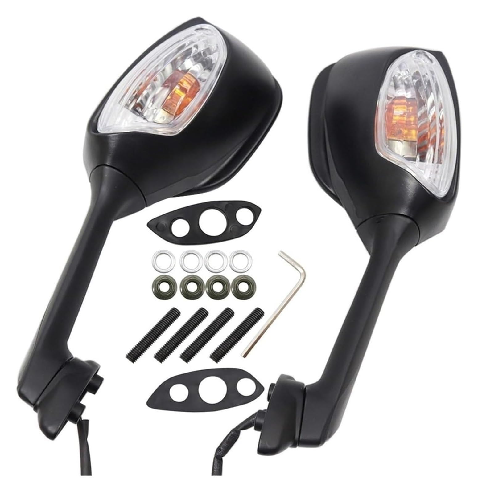 Motorradspiegel Für Suz&uki GSXR600 GSXR750 2010-2017 GSXR1000 2009-2016 K11 Motorrad Rückspiegel Seitenspiegel Mit Blinker Licht Rückseitenspiegel(1) von KPKDCDNTF