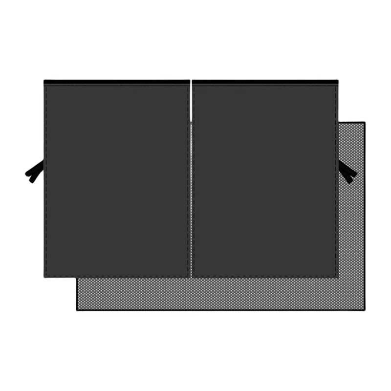 Auto Sonnenschutz Autofenster Sonnenschutz Abdeckung Auto Glas Vorhang UV Schutz Vorne Hinten Fenster Vorhang Doppel Schicht Mesh Schutz Autofenster Sonnenschutz(Rear) von KPVEVPSTQ