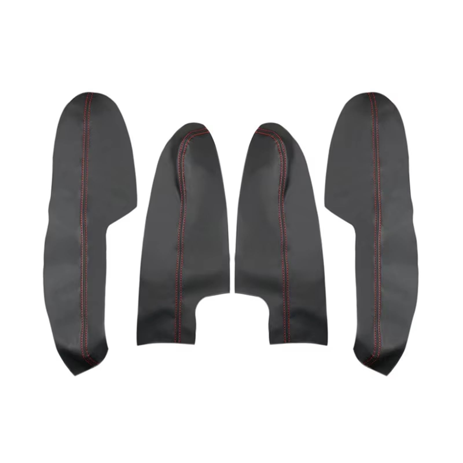 Autoinnenraum Für Nissan Für Qashqai Für J11 2016-2018 Innentür Armlehne Oberfläche Abdeckung Trim 4 Stücke Weiche Leder Auto Tür Panel Abdeckung Zierrahmen(Black-red line) von KPVEVPSTQ