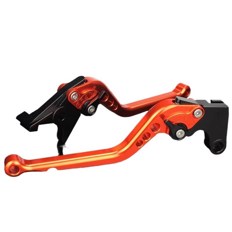 Bremshebel Für Cagiva Für Raptor Für 650 Bremskupplungshebel Zubehör Motorrad Aluminium Einstellbar Motorradlenker(177mm Orange) von KPVEVPSTQ