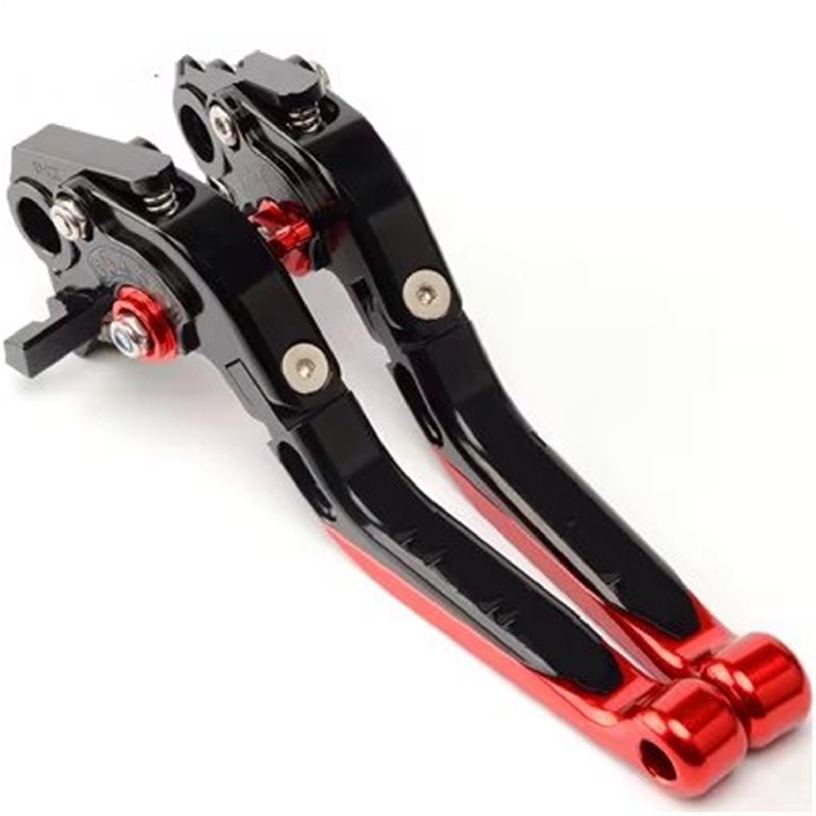 Bremshebel Für Ducati Für Monster Für 696 Für 796 Für 695 Für 620 Für 400 Faltbare Ausziehbare Bremsen Kupplungshebel Motorrad Motorradlenker(Black-Red) von KPVEVPSTQ