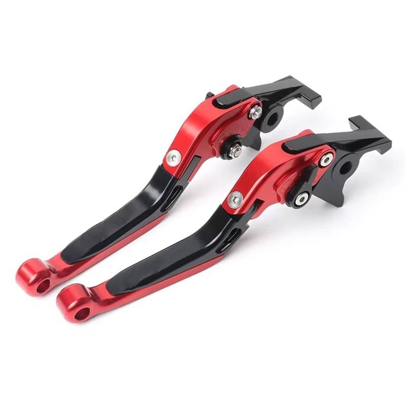 Bremshebel Für Für FZ6 Für FZ6S Für FZ6N Für FZS Kupplung Hebel Motorrad Zubehör Bremshebel Klappbar Ausziehbar Motorradlenker(Red Black) von KPVEVPSTQ