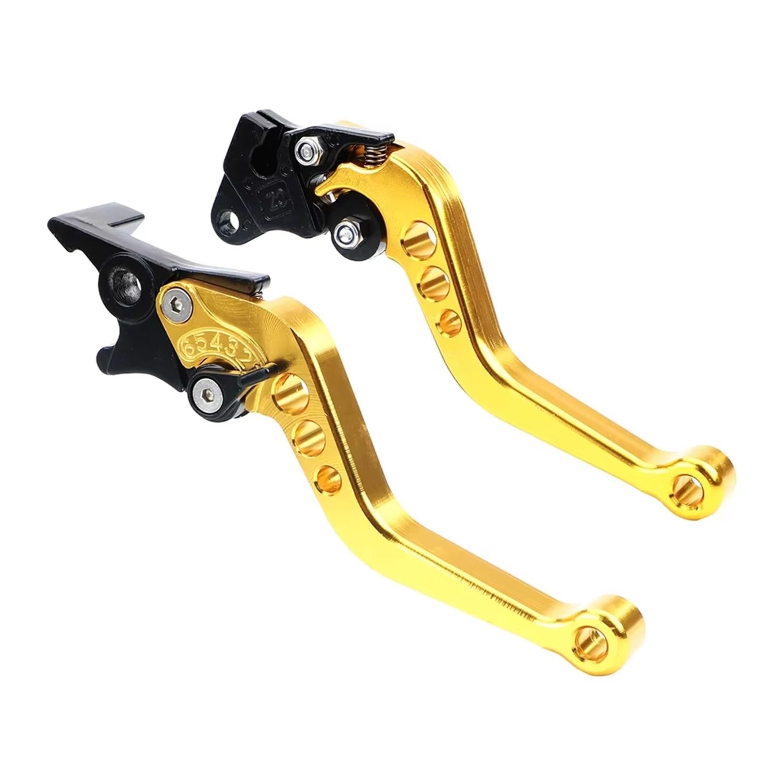 Bremsbeläge vorn und hinten Für Für Suzuki Kupplung Hebel Motorrad Bremshebel Griff Bar Motor Griffe Universal Motorrad Einstellbare Bremse Bremsbeläge vorn(Gold) von KPVEVPSTQ