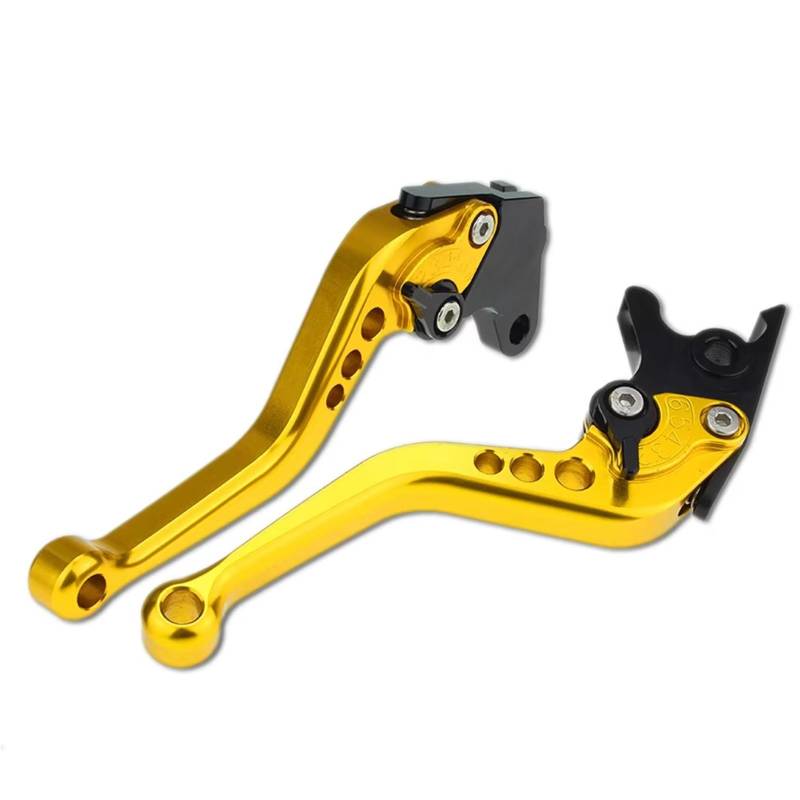 Bremshebel Für Keeway Für RKF Für 125 Für CC Kupplungshebel Aluminium Einstellbare Bremshebel Kupplung Griff Motorrad Bremse Motorradlenker(Short Gold) von KPVEVPSTQ