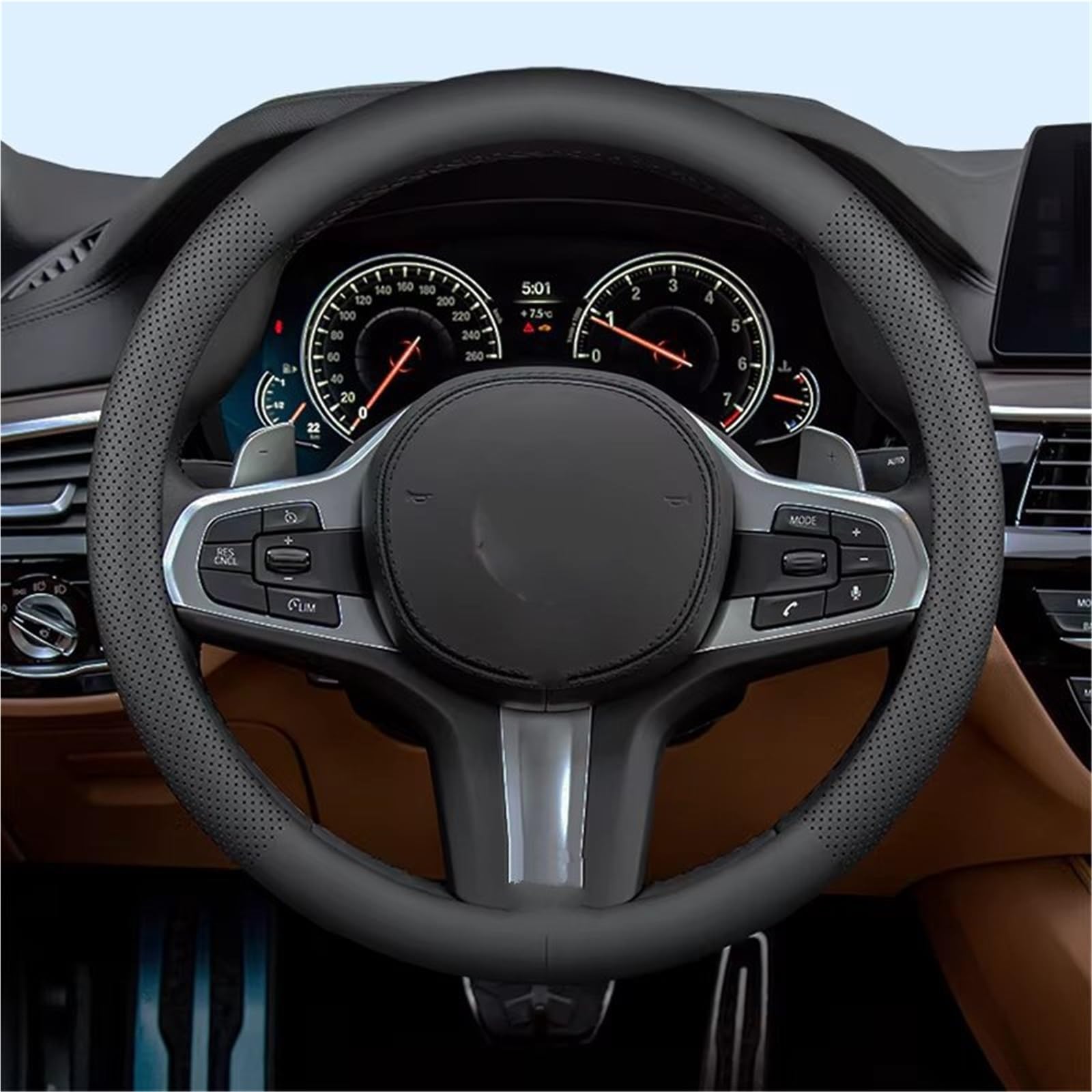 Car Steering Wheel Cover Leather Die Universelle Auto-Lenkradabdeckung Kann Zu Jeder Jahreszeit Verwendet Werden Universal Steering Wheel Cover von KPVEVPSTQ