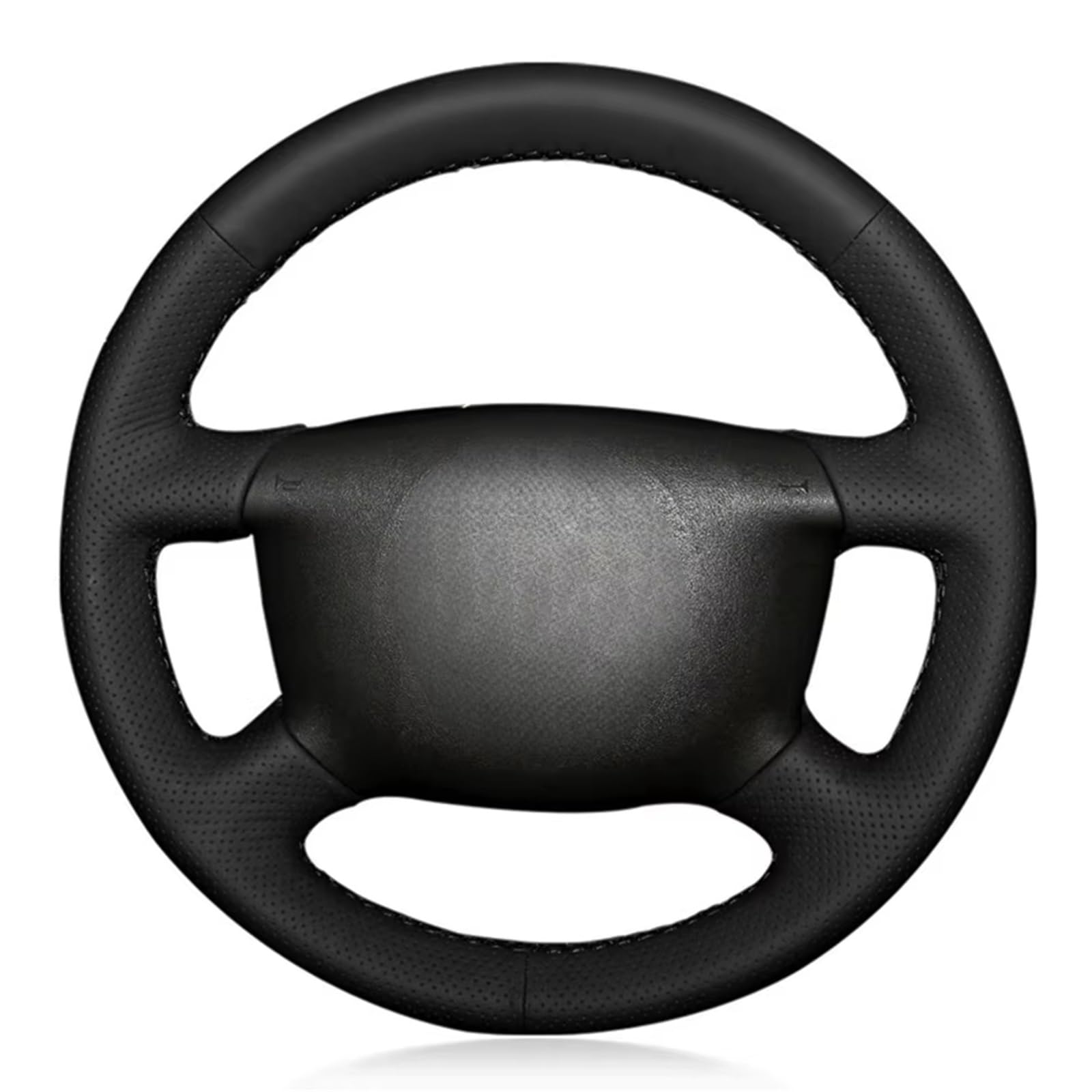 Car Steering Wheel Cover Leather Für A2 Für 8Z Für A3 Für 8L Für Sprotback Für A4 Schwarz Auto Lenkrad Abdeckung Universal Steering Wheel Cover von KPVEVPSTQ