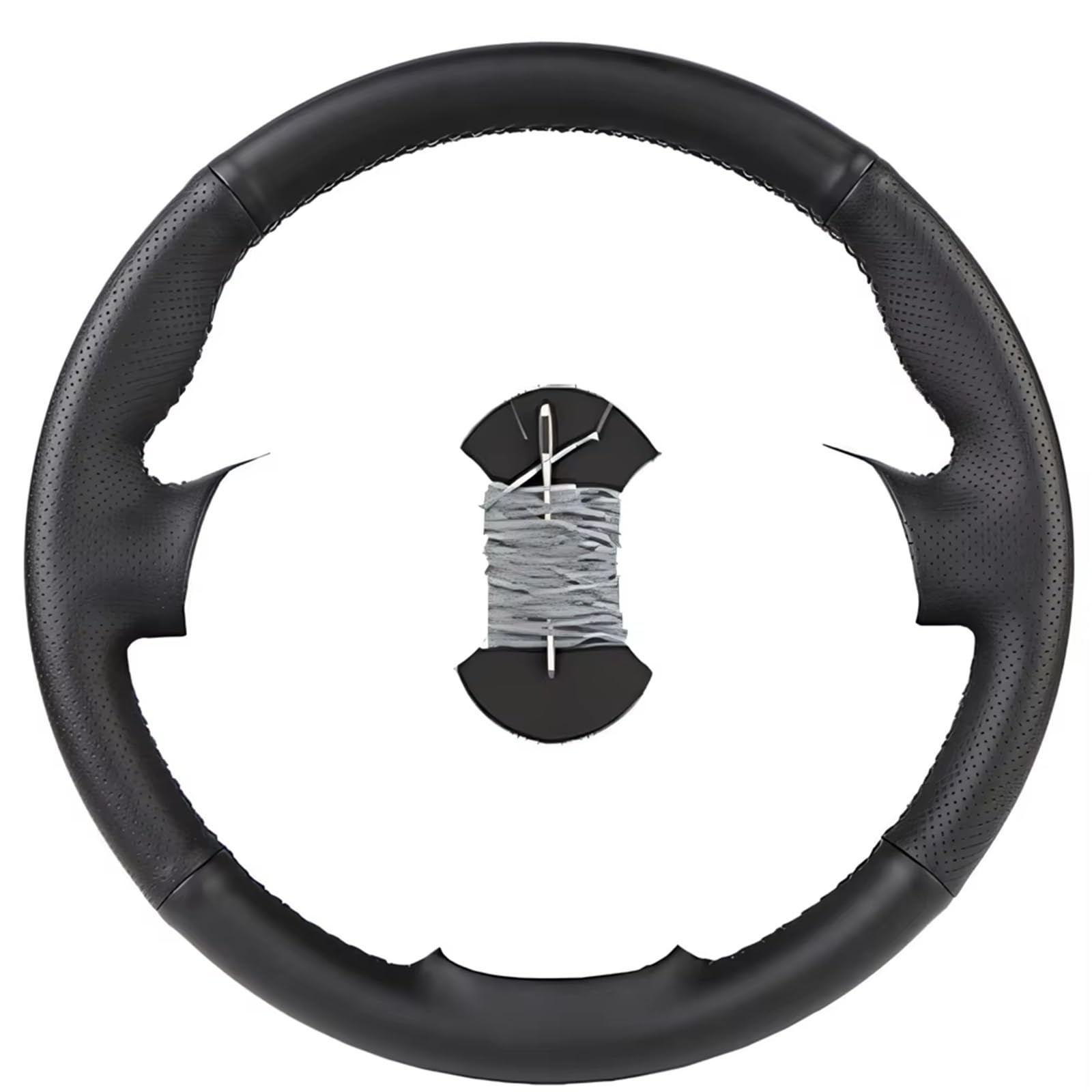 Car Steering Wheel Cover Leather Für Alt Für Nissan Für Tiida Für Livina Für Sylphy Lenkung Wrap Auto Lenkrad Abdeckung Universal Steering Wheel Cover(Silver) von KPVEVPSTQ