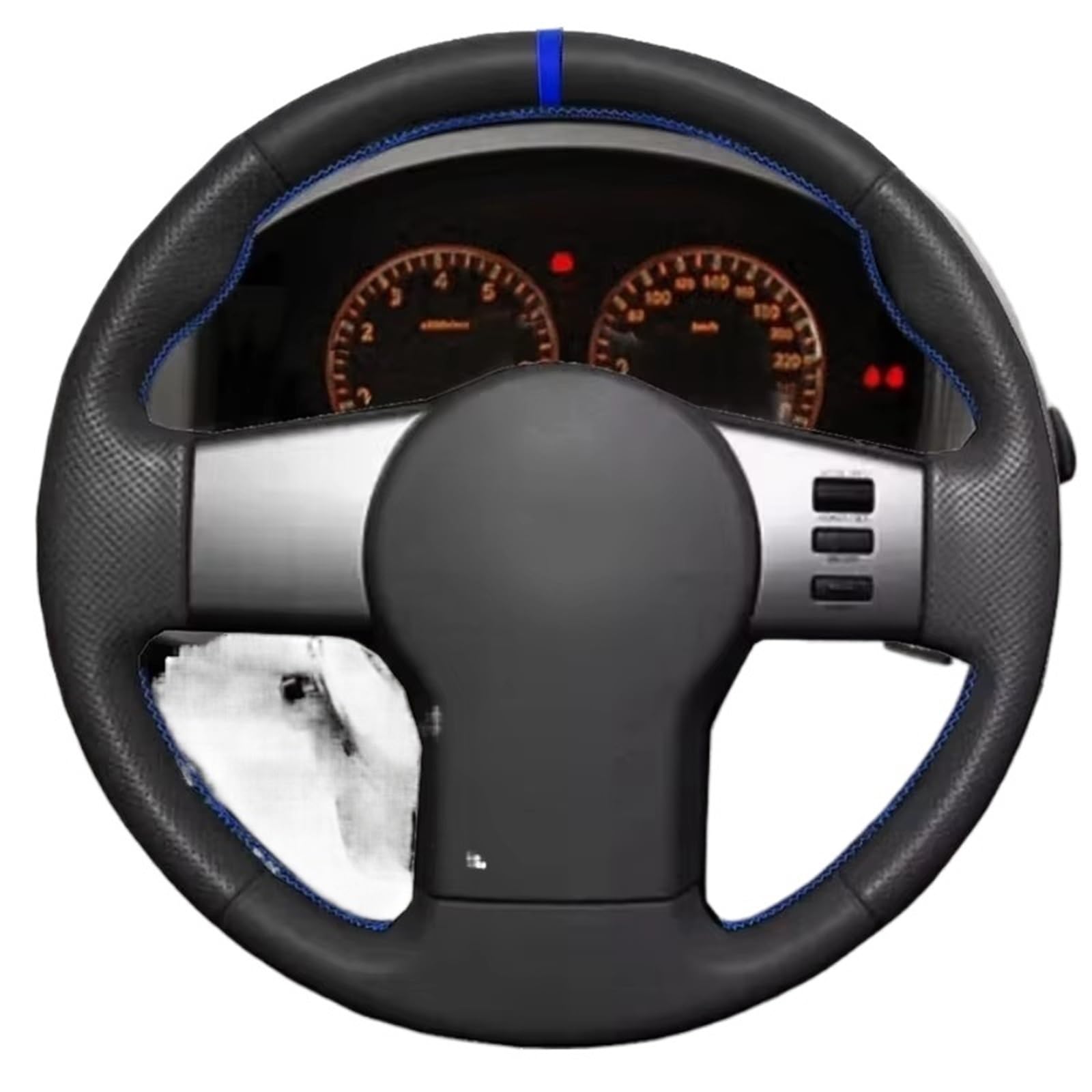 Car Steering Wheel Cover Leather Für Nissan Für Pathfinder Für III Für Frontier Auto Innen Lenkrad Abdeckung Hand Braid Perforierte Leder Trim Universal Steering Wheel Cover von KPVEVPSTQ