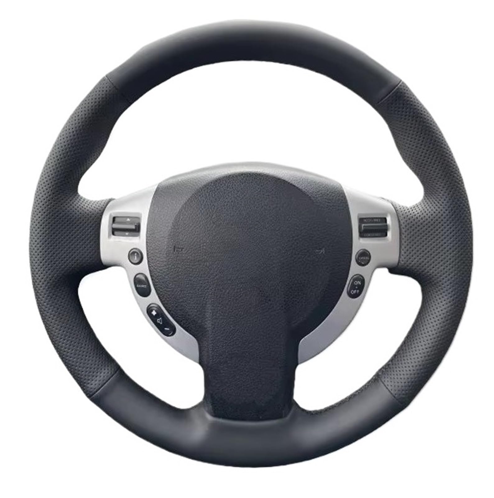 Car Steering Wheel Cover Leather Für Nissan Für Qashqai Für J10 Für X-Trail Für NV200 Auto Griff Abdeckung Innen Auto Zubehör Lenkrad Abdeckung Universal Steering Wheel Cover von KPVEVPSTQ