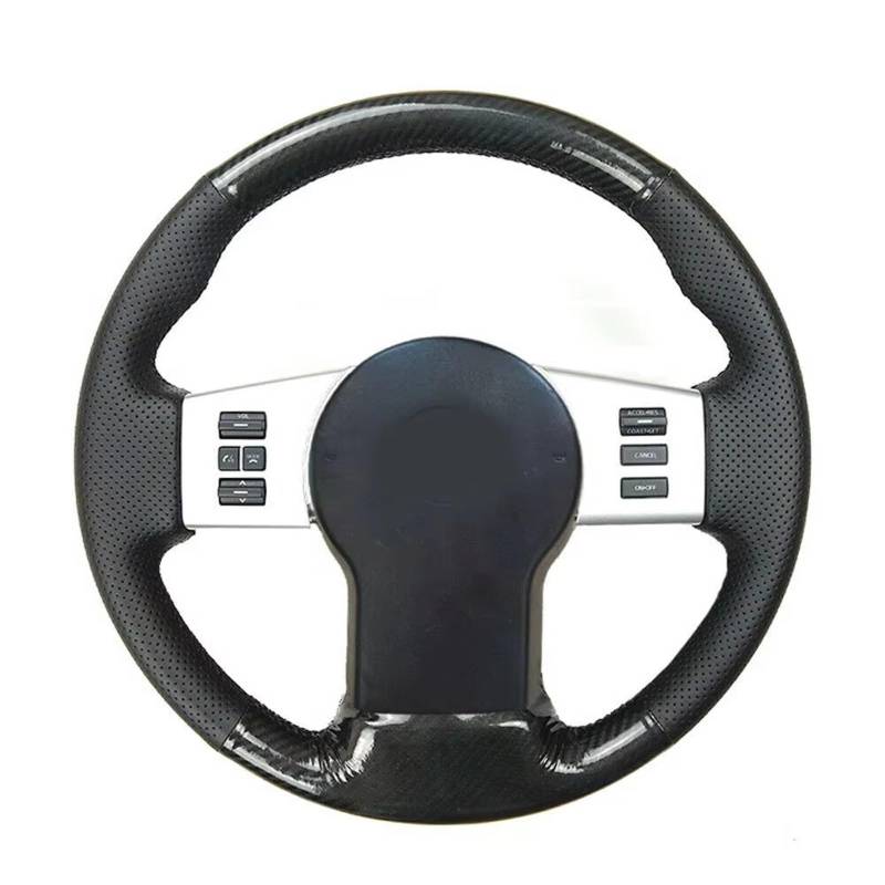 Car Steering Wheel Cover Leather Für Nissan Für Xterra Für Pathfinder Für Frontier Glanz/Matte Lenkrad Hand Nähen Wrap Stitch-on Abdeckung Universal Steering Wheel Cover(A Type) von KPVEVPSTQ