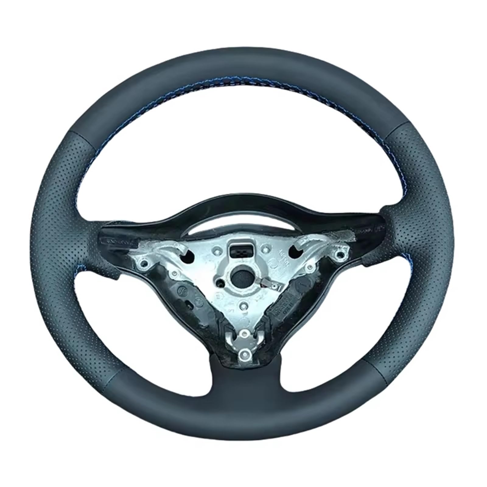 Car Steering Wheel Cover Leather Für VW Für Polo Für 6N2 Für Lupo 2000 Handgenähtes Ledergeflecht Auf Der Autolenkradabdeckung Universal Steering Wheel Cover von KPVEVPSTQ