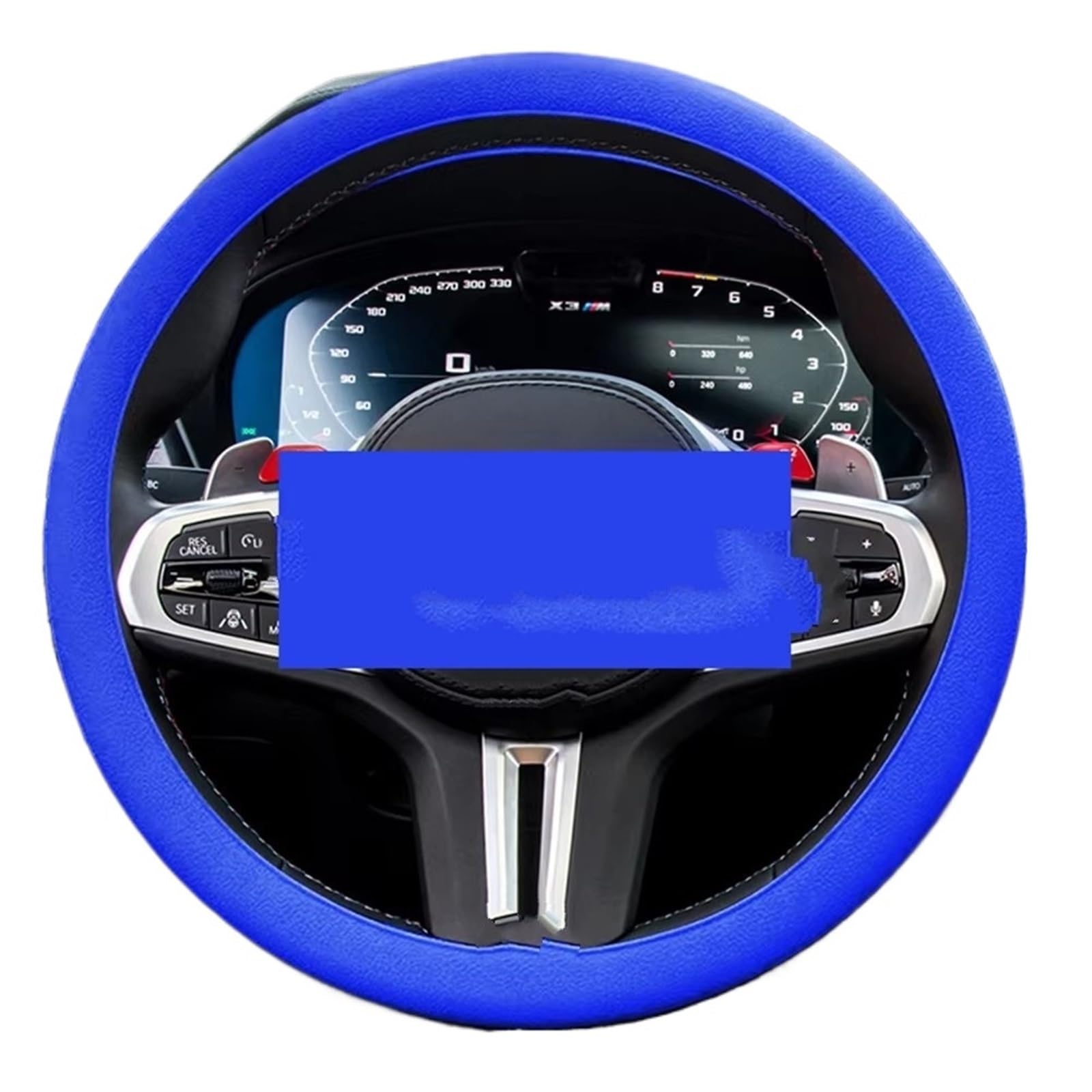 Car Steering Wheel Cover Leather Ganzjahres-Silikon-Lenkrad, Universelle Lenkradabdeckung, Auto-Lenkrad-Griffabdeckung, rutschfest, Verschleißfest Universal Steering Wheel Cover(Blue) von KPVEVPSTQ