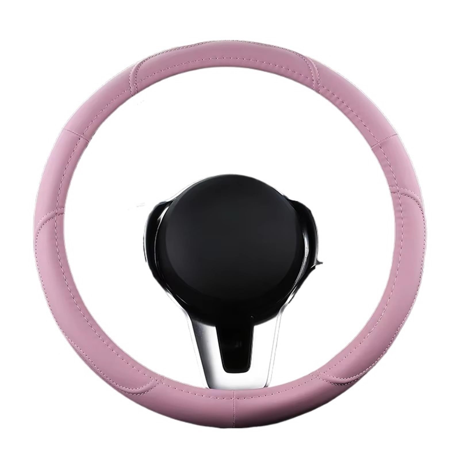 Car Steering Wheel Cover Leather Schutzhülle 38cm Rosa Lenkradbezug Universal Auto Lenkrad Auto Anti-Rutsch-Leder Universal Steering Wheel Cover(Pink) von KPVEVPSTQ