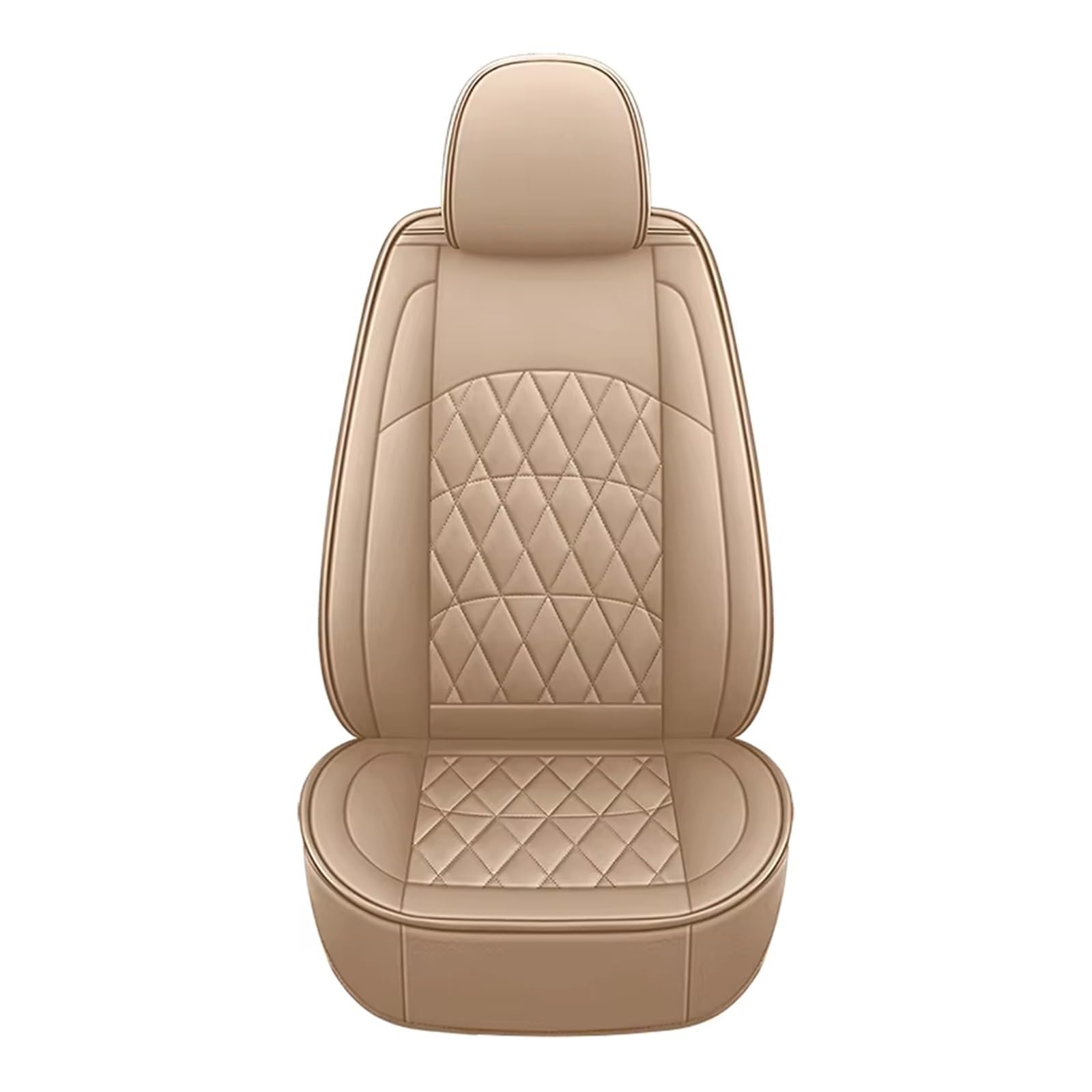 KPVEVPSTQ sitzschoner Schonbezug Autositz Autositzbezüge, Atmungsaktiv Und Verschleißfest, Leder, Wasserdicht, Passend Für Die Meisten Autos Autositzbezüge Sitzbezug(1Pcs-Beige) von KPVEVPSTQ