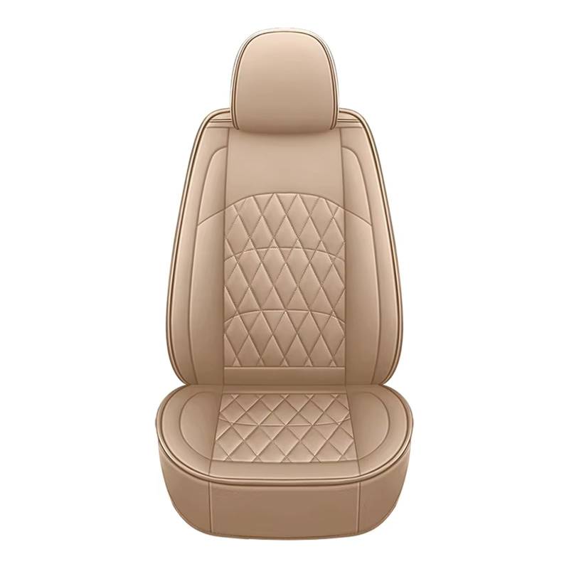 KPVEVPSTQ sitzschoner Schonbezug Autositz Autositzbezüge, Atmungsaktiv Und Verschleißfest, Leder, Wasserdicht, Passend Für Die Meisten Autos Autositzbezüge Sitzbezug(1Pcs-Beige) von KPVEVPSTQ