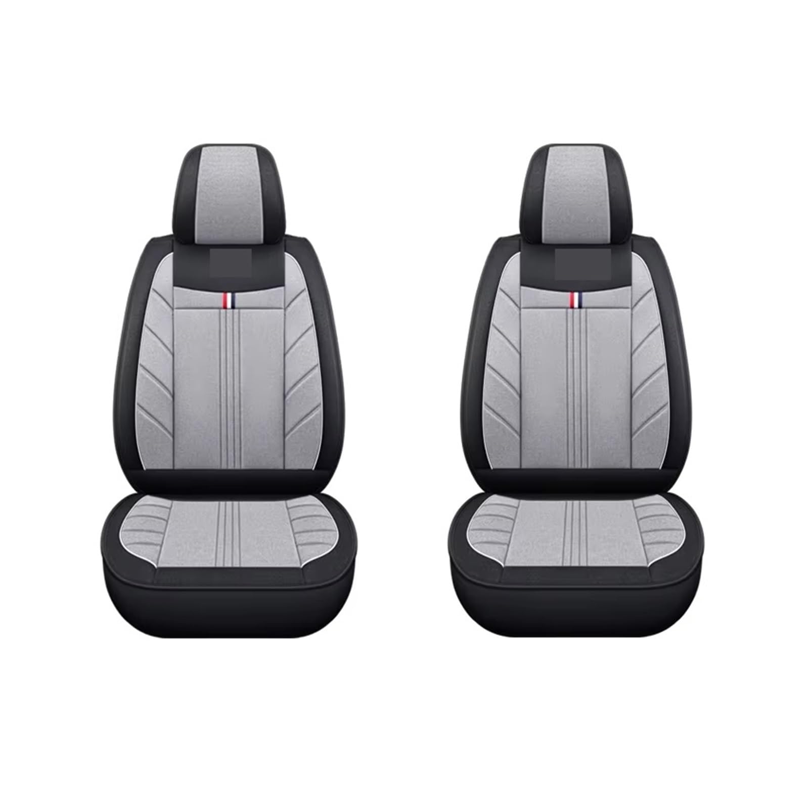 KPVEVPSTQ sitzschoner Schonbezug Autositz Autositzbezüge, Flachs-Autositzbezug, Verschleißfestes Innen-Autozubehör Autositzbezüge Sitzbezug(2Pcs-Black Gray) von KPVEVPSTQ