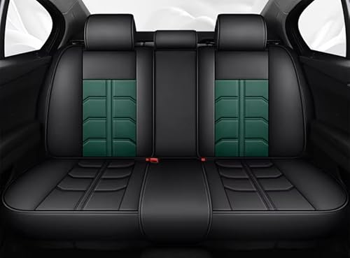 KPVEVPSTQ sitzschoner Schonbezug Autositz Autositzbezüge, Wasserdicht, Schmutzabweisend, Leder, Autozubehör, Geeignet Für Die Meisten Autos Autositzbezüge Sitzbezug(Rear Seats-Green) von KPVEVPSTQ