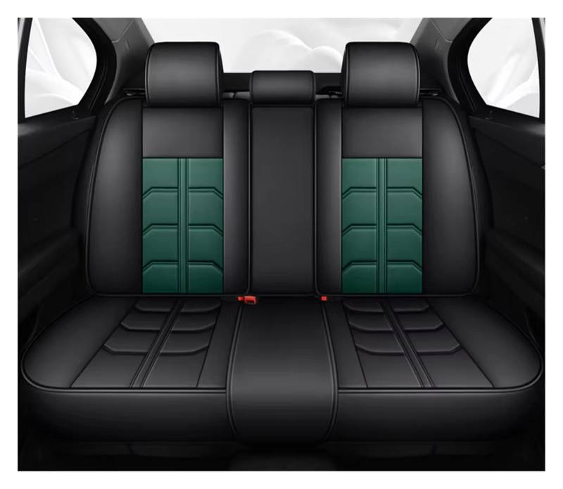 KPVEVPSTQ sitzschoner Schonbezug Autositz Autositzbezug, Geeignet Für Die Meisten Autos, Wasserdichter Leder-Autozubehör-Autositzschutz Autositzbezüge Sitzbezug(Rear Seats-Green) von KPVEVPSTQ