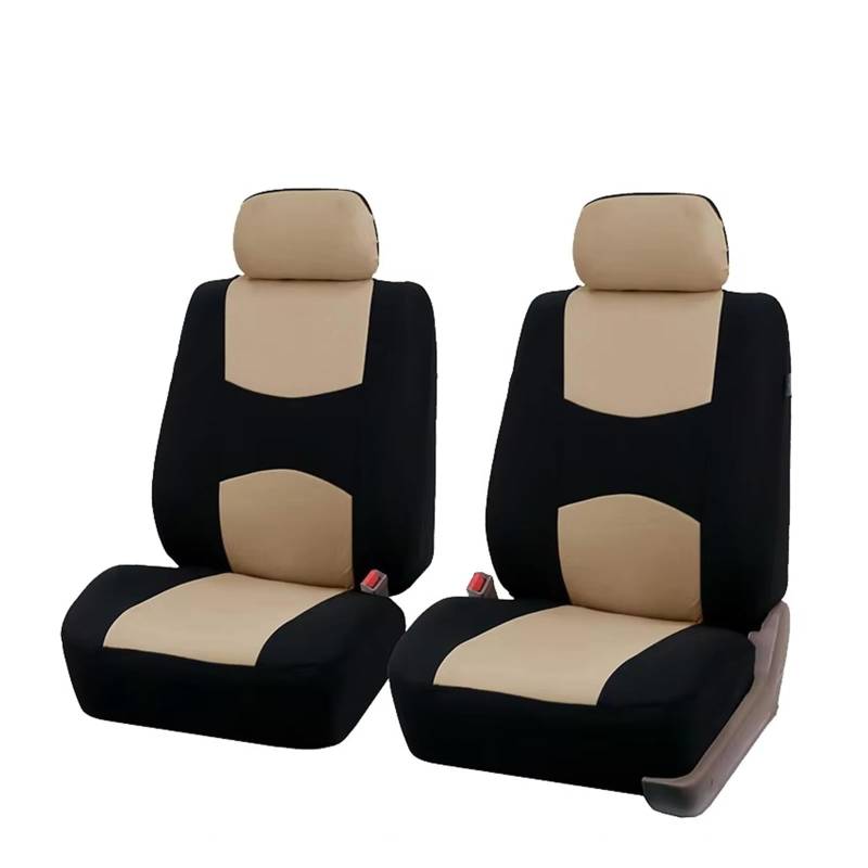 KPVEVPSTQ sitzschoner Schonbezug Autositz Autositzbezug Airbag-kompatibel Wasserdicht Und Feuchtigkeitsbeständig Schützen Sie Das Sitzinnenzubehör Autositzbezüge Sitzbezug(2 Seats-Beige) von KPVEVPSTQ