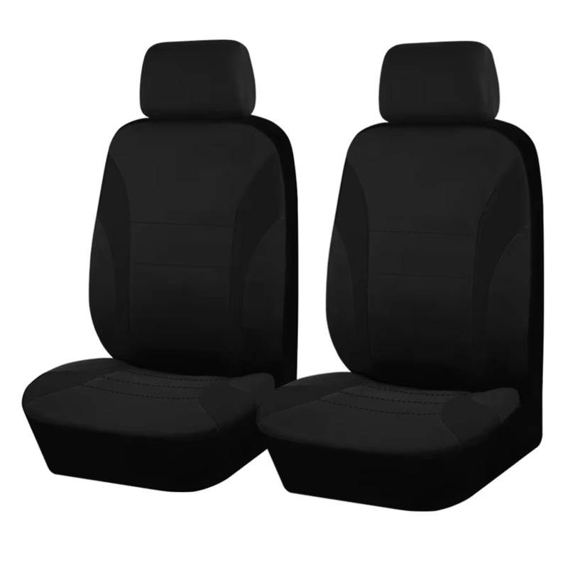 KPVEVPSTQ sitzschoner Schonbezug Autositz Polyester-Autositzbezüge, Zubehör, Innensitzbezug Für Auto, Passend Für Die Meisten Autos, Airbag-kompatibel Autositzbezüge Sitzbezug(Black 2 Seat) von KPVEVPSTQ