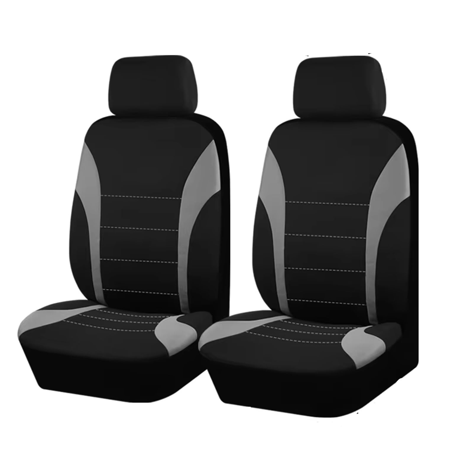 KPVEVPSTQ sitzschoner Schonbezug Autositz Polyester-Autositzbezüge, Zubehör, Innensitzbezug Für Auto, Passend Für Die Meisten Autos, Airbag-kompatibel Autositzbezüge Sitzbezug(Gray 2 Seat) von KPVEVPSTQ