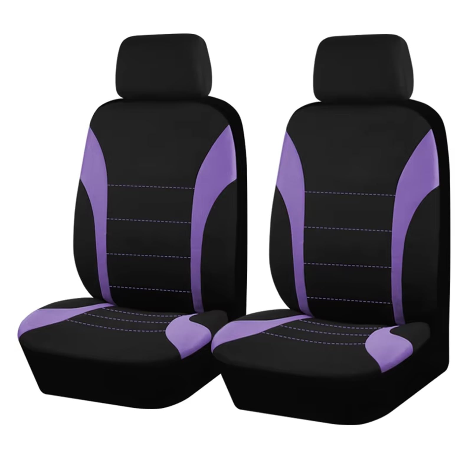 KPVEVPSTQ sitzschoner Schonbezug Autositz Polyester-Autositzbezüge, Zubehör, Innensitzbezug Für Auto, Passend Für Die Meisten Autos, Airbag-kompatibel Autositzbezüge Sitzbezug(Purple 2 Seat) von KPVEVPSTQ