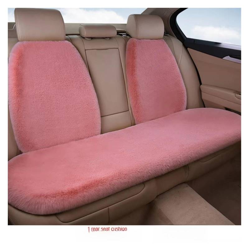 KPVEVPSTQ sitzschoner Schonbezug Autositz Verdickung Plüsch Auto Sitz Abdeckung Winter Warm Halten Kissen Auto Sitz Matte Schützen Für Lada Für KIA Autositzbezüge Sitzbezug(1 Back Deep pink) von KPVEVPSTQ