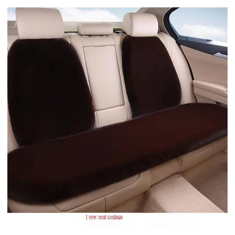 KPVEVPSTQ sitzschoner Schonbezug Autositz Verdickung Plüsch Auto Sitz Abdeckung Winter Warm Halten Kissen Auto Sitz Matte Schützen Für Lada Für KIA Autositzbezüge Sitzbezug(1 Back seat Brown) von KPVEVPSTQ