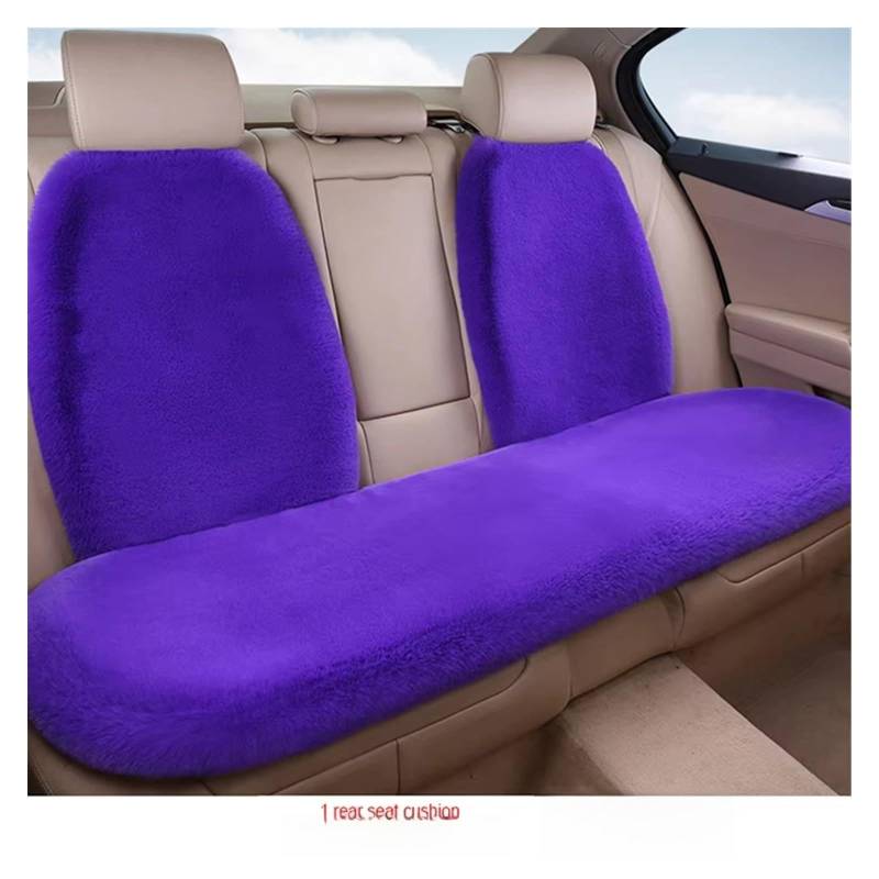 KPVEVPSTQ sitzschoner Schonbezug Autositz Verdickung Plüsch Auto Sitz Abdeckung Winter Warm Halten Kissen Auto Sitz Matte Schützen Für Lada Für KIA Autositzbezüge Sitzbezug(1 Back seat Purple) von KPVEVPSTQ