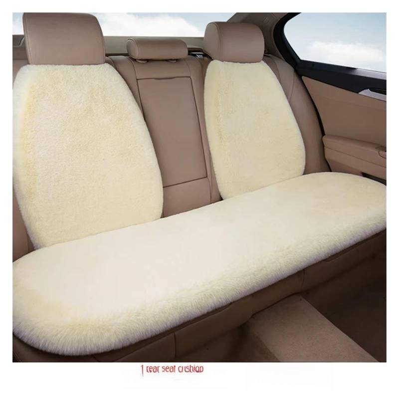 KPVEVPSTQ sitzschoner Schonbezug Autositz Verdickung Plüsch Auto Sitz Abdeckung Winter Warm Halten Kissen Auto Sitz Matte Schützen Für Lada Für KIA Autositzbezüge Sitzbezug(1 Back seat White) von KPVEVPSTQ