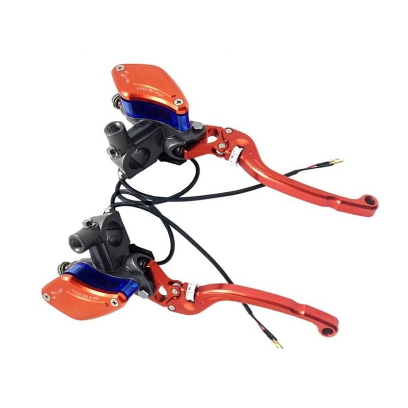 Kupplungshebel 1 Paar Verstellbarer Hebelgriff, Hydraulische Kupplung, Bremspumpe, Hauptzylinder, Motorradrennen, Geeignet Für Die Meisten Motorräder Kupplungsarmatur(Orange 1 Pair) von KPVEVPSTQ