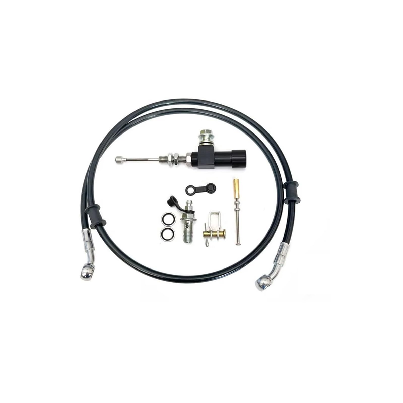 Kupplungshebel 14-mm-Kolben + 12,7-mm-Motorrad-Universal-Hydraulikkupplungssatz-Hebel-Hauptzylinder-Strickölschlauch-Zubehör Kupplungsarmatur(12.7 Clutch Hose) von KPVEVPSTQ